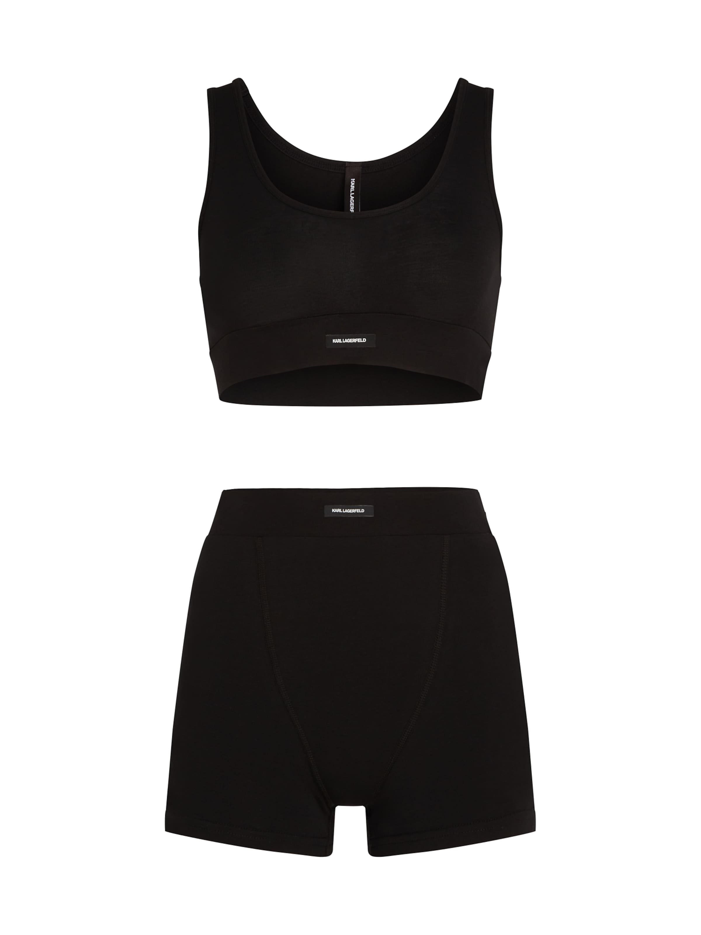 Karl Lagerfeld Korzetová Soupravy prádla – černá: přední strana