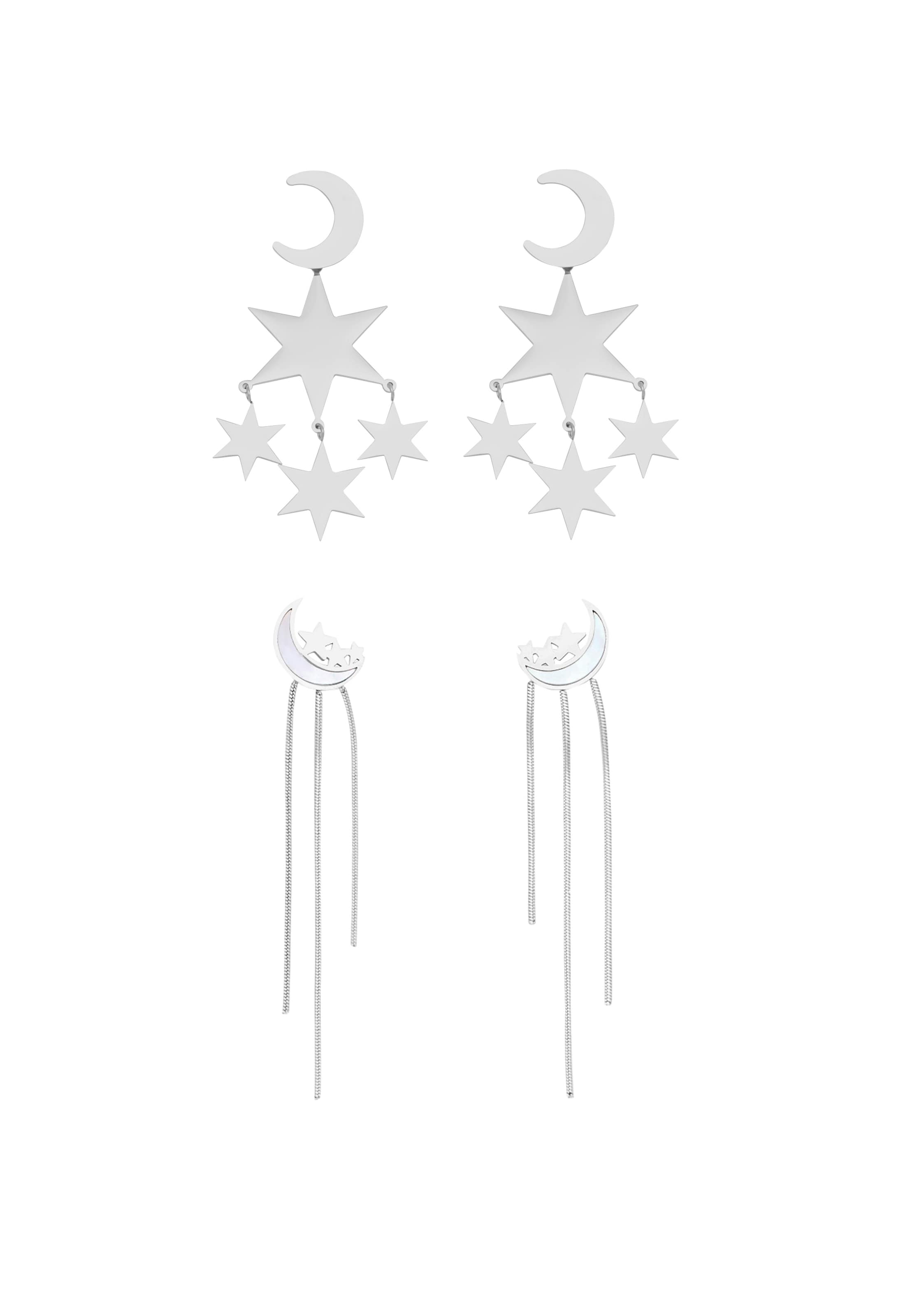 MYMO - Pendientes en plata: frente