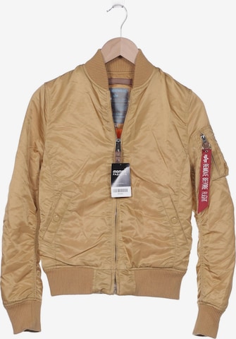 ALPHA INDUSTRIES Jacke XS in Braun: predná strana