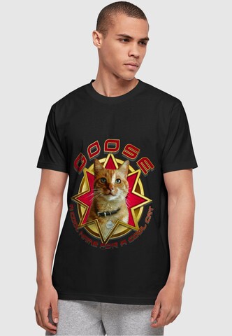 ABSOLUTE CULT T-Shirt 'Captain Marvel - Movie Goose Cool Cat' in Schwarz: Vorderseite