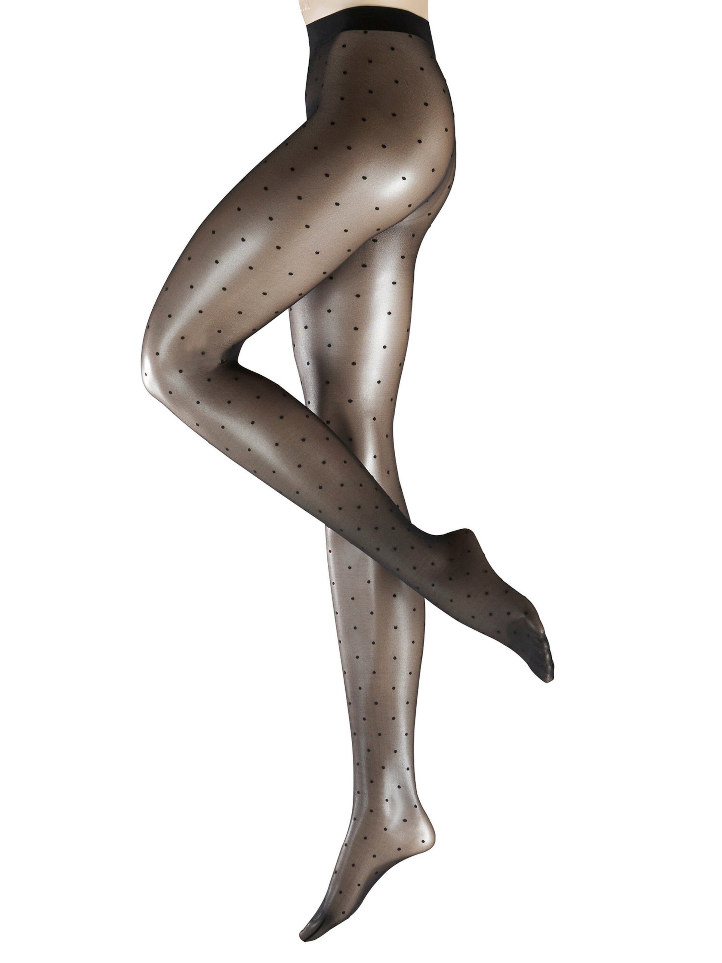 FALKE - Leotardos finos 'Dot' en negro: frente