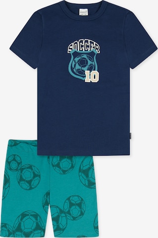 SCHIESSER Pyjama 'Boys World' in Blau: Vorderseite
