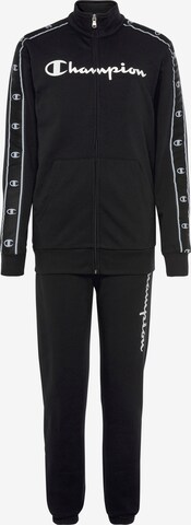 Champion Authentic Athletic Apparel Sweatsuit in Black: front