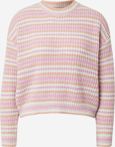 PIECES Sweater 'Gina' in Mauve / Apricot / Pink / White, Item view