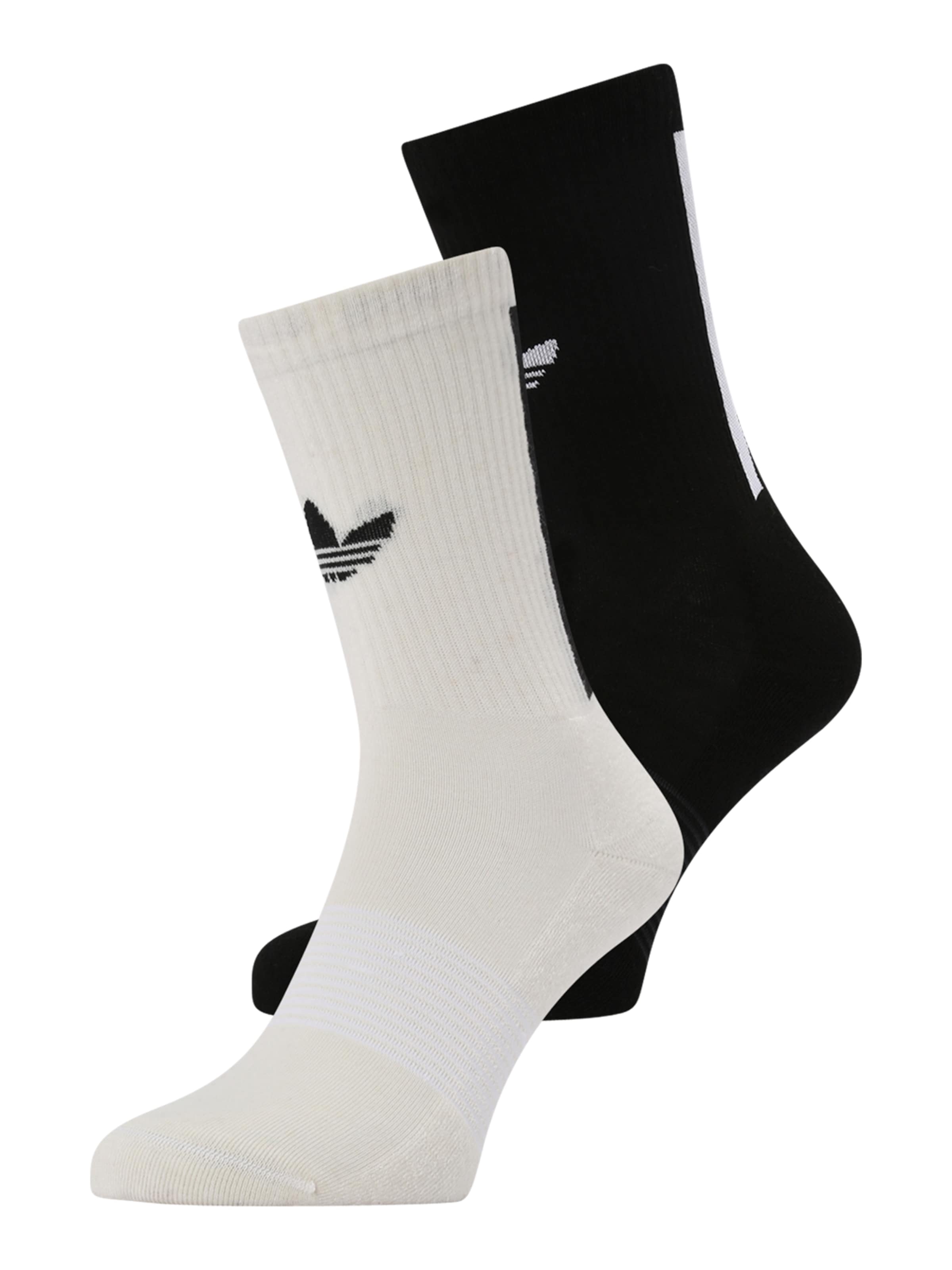 Chaussettes 'Trefoil Premium' ADIDAS ORIGINALS en noir : devant