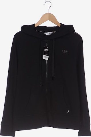 DKNY Sweatshirt & Zip-Up Hoodie in S in Black: front