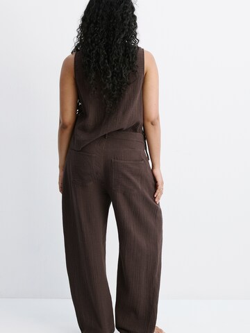 MANGO Loosefit Broek 'CALELLA' in Bruin