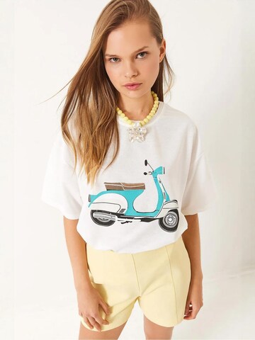 Bianco Lucci Shirt in Wit: voorkant