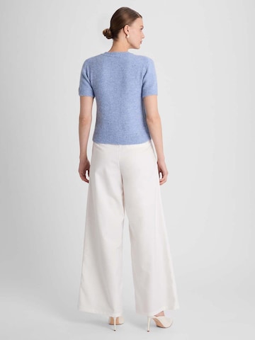 GUIDO MARIA KRETSCHMER FOR BRIDGERTON Wide Leg Bukser med lægfolder 'Kate' i hvid