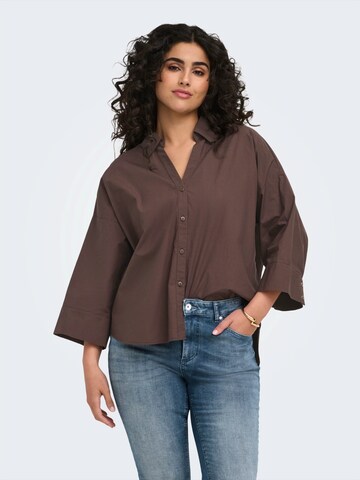 ONLY Carmakoma - Blusa 'CARSAJA KERI' en marrón: frente