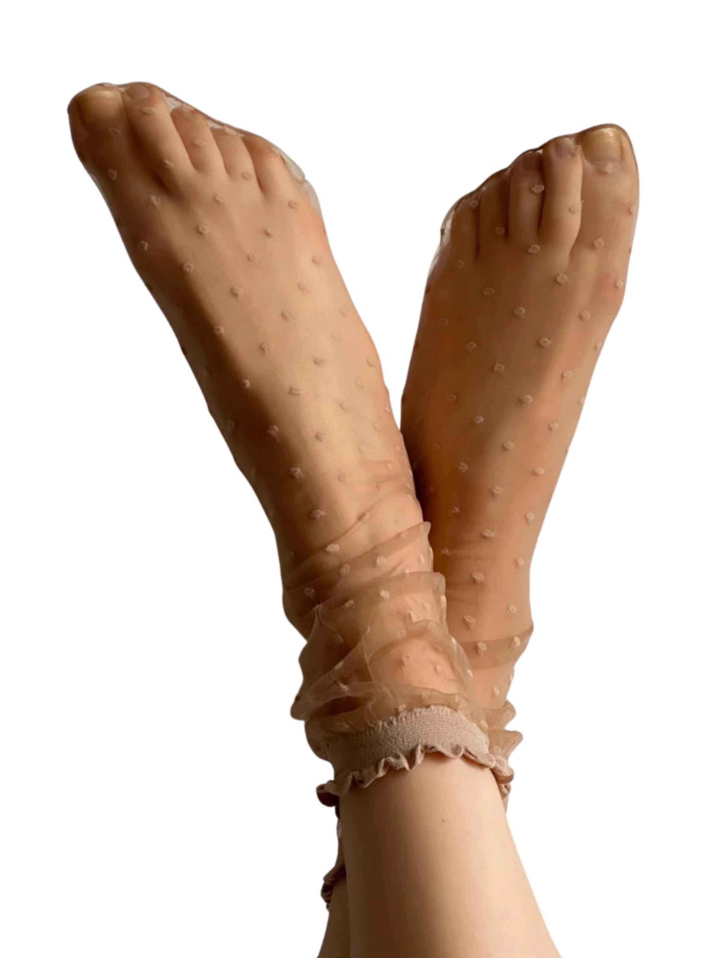 Sokisahtel Sokker 'Scarlett' i beige: forside