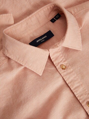 JACK & JONES Regular fit Button Up Shirt in Orange