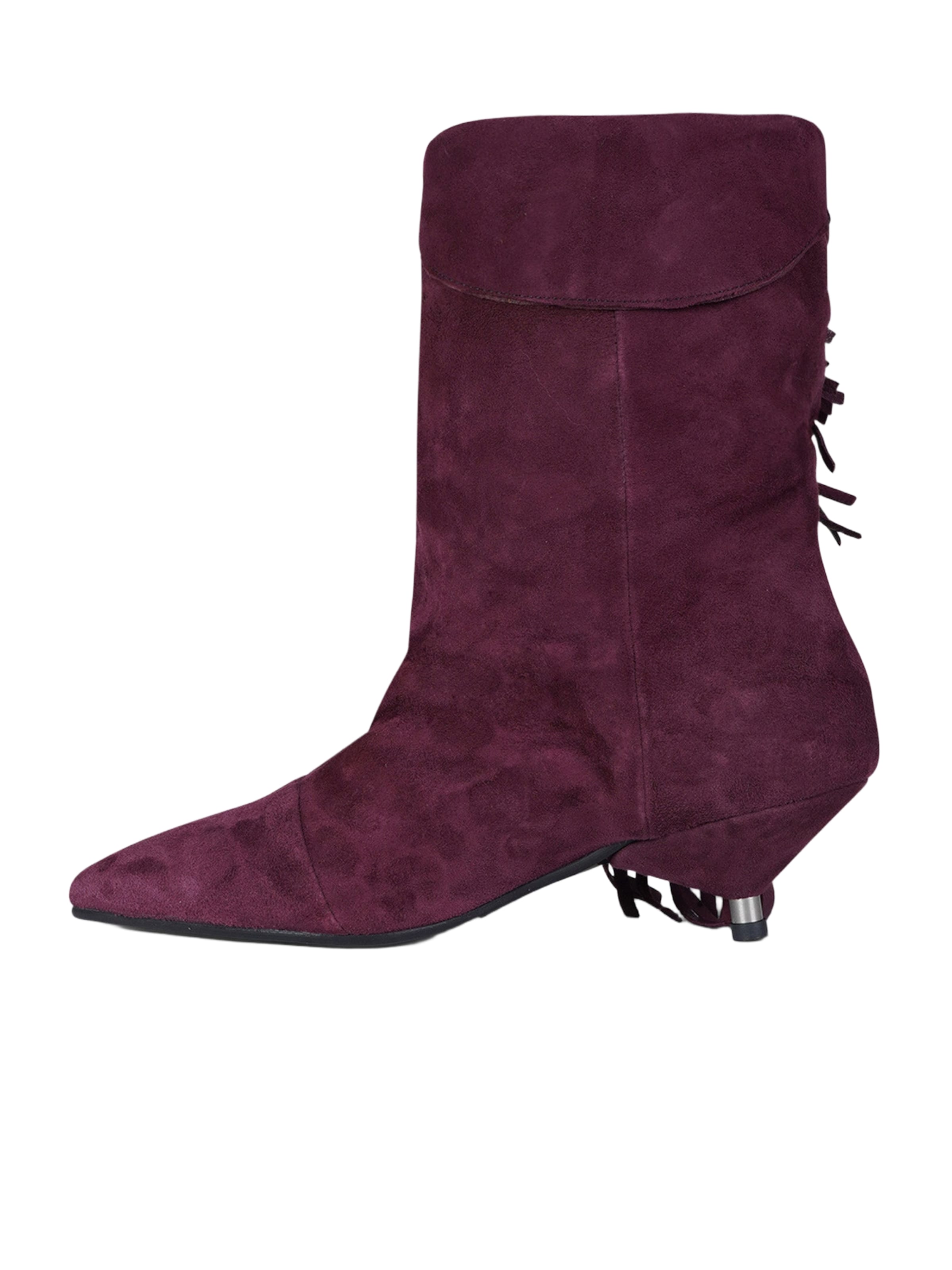 GISEL MOIRE Enkellaarsjes 'Ariana' in Lila: voorkant