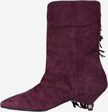 Bottines 'Ariana' GISEL MOIRE en violet : devant