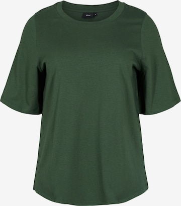 Zizzi Shirt 'Eesther' in Groen: voorkant