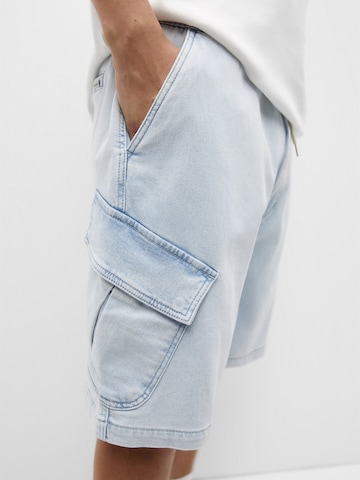 Pull&Bear Loose fit Cargo jeans in Blue