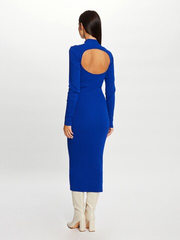 Morgan Gebreide jurk in Blauw