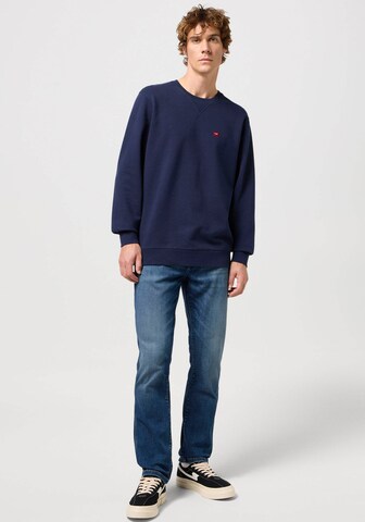 WRANGLER Sweatshirt 'SIGN OFF CREW' i blå