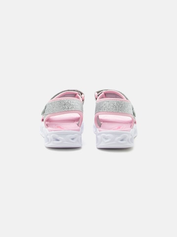 SKECHERS Sandały 'HEART LIGHTS' w kolorze srebrny