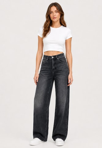 Wide leg Jeans di Elara in grigio