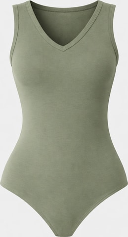 Body 'Leafletic Women’s Bodysuit' di LEAFLETIC in verde: frontale