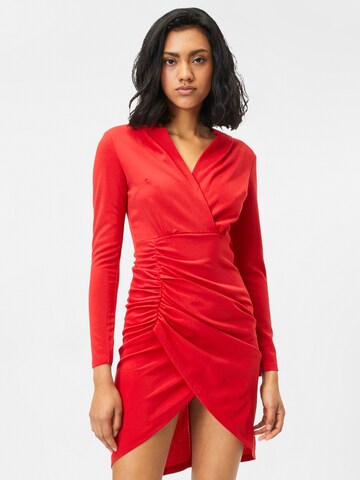 Skirt & Stiletto Jurk 'Gabriela' in Rood: voorkant