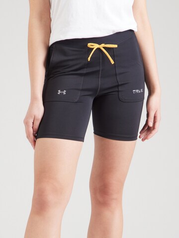 Skinny Pantaloni sportivi 'Trail Run' di UNDER ARMOUR in nero: frontale