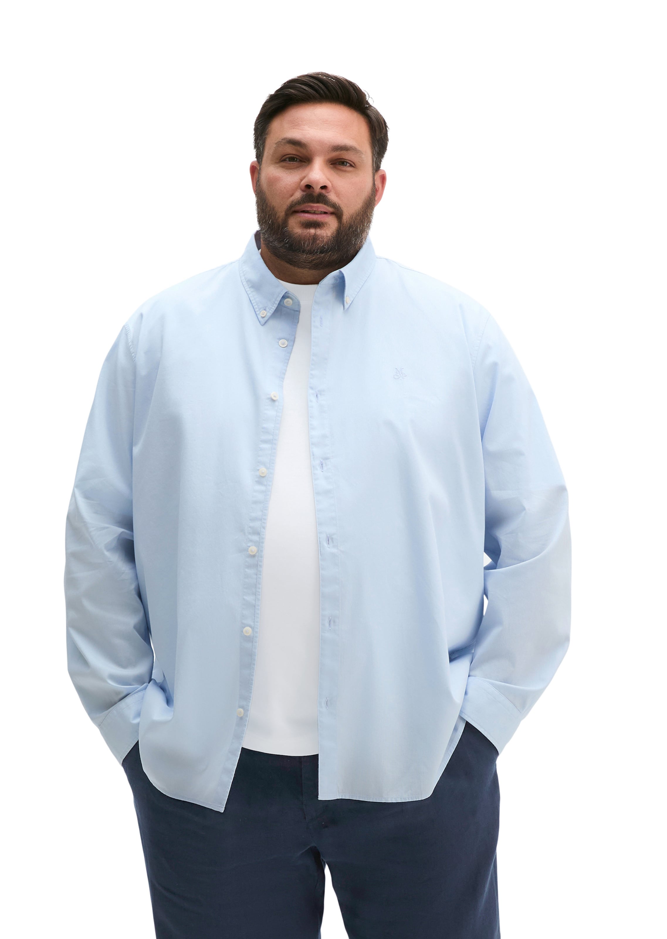 Marc O'Polo Regular fit Button Up Shirt in Blue: front