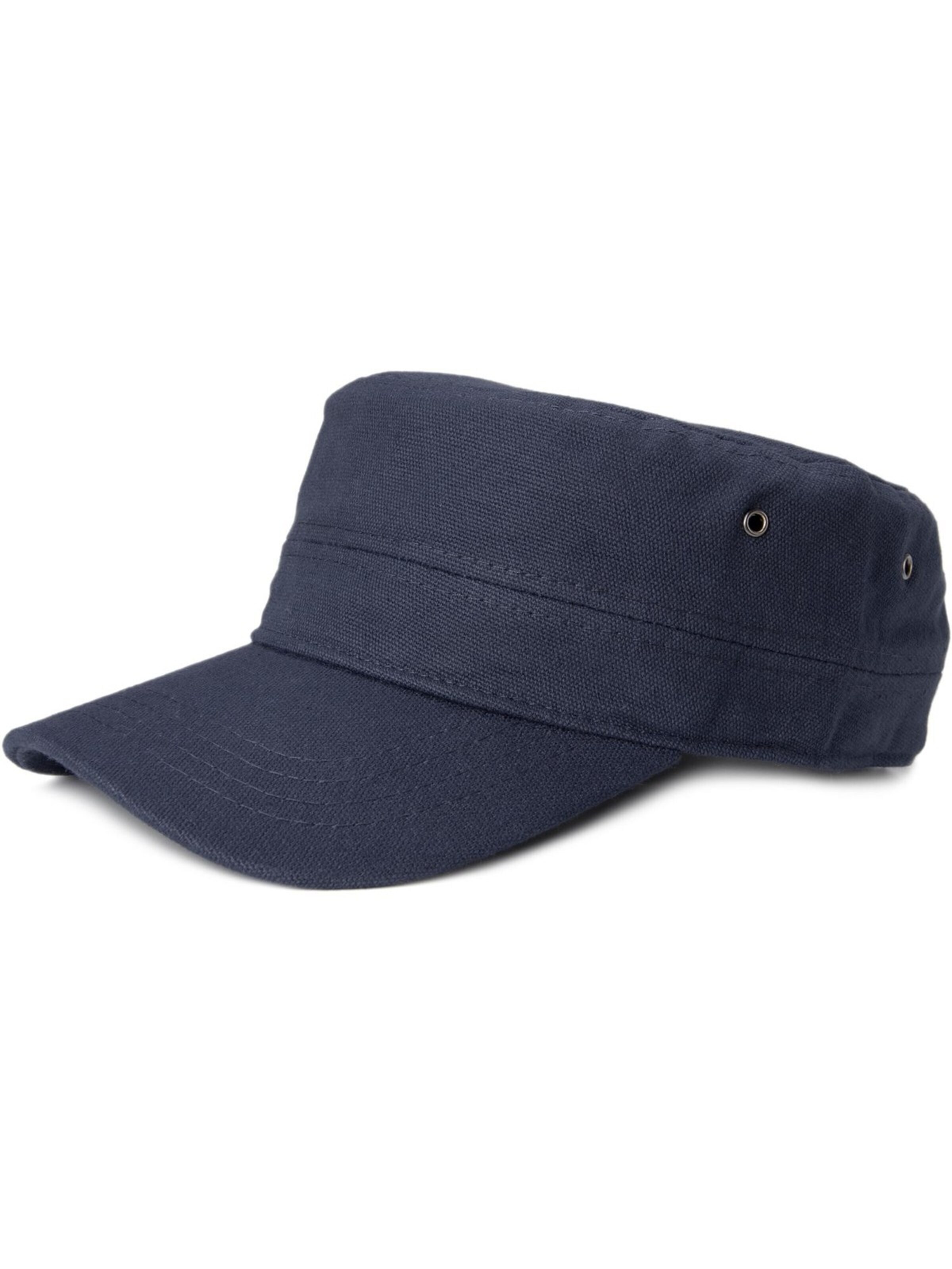 styleBREAKER Cap 'Military Cap Baumwoll Canvas' in Blue: front