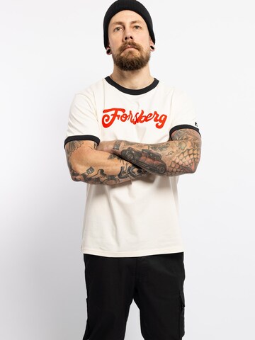 FORSBERG Shirt 'mit Vintage Logo' in Beige: front