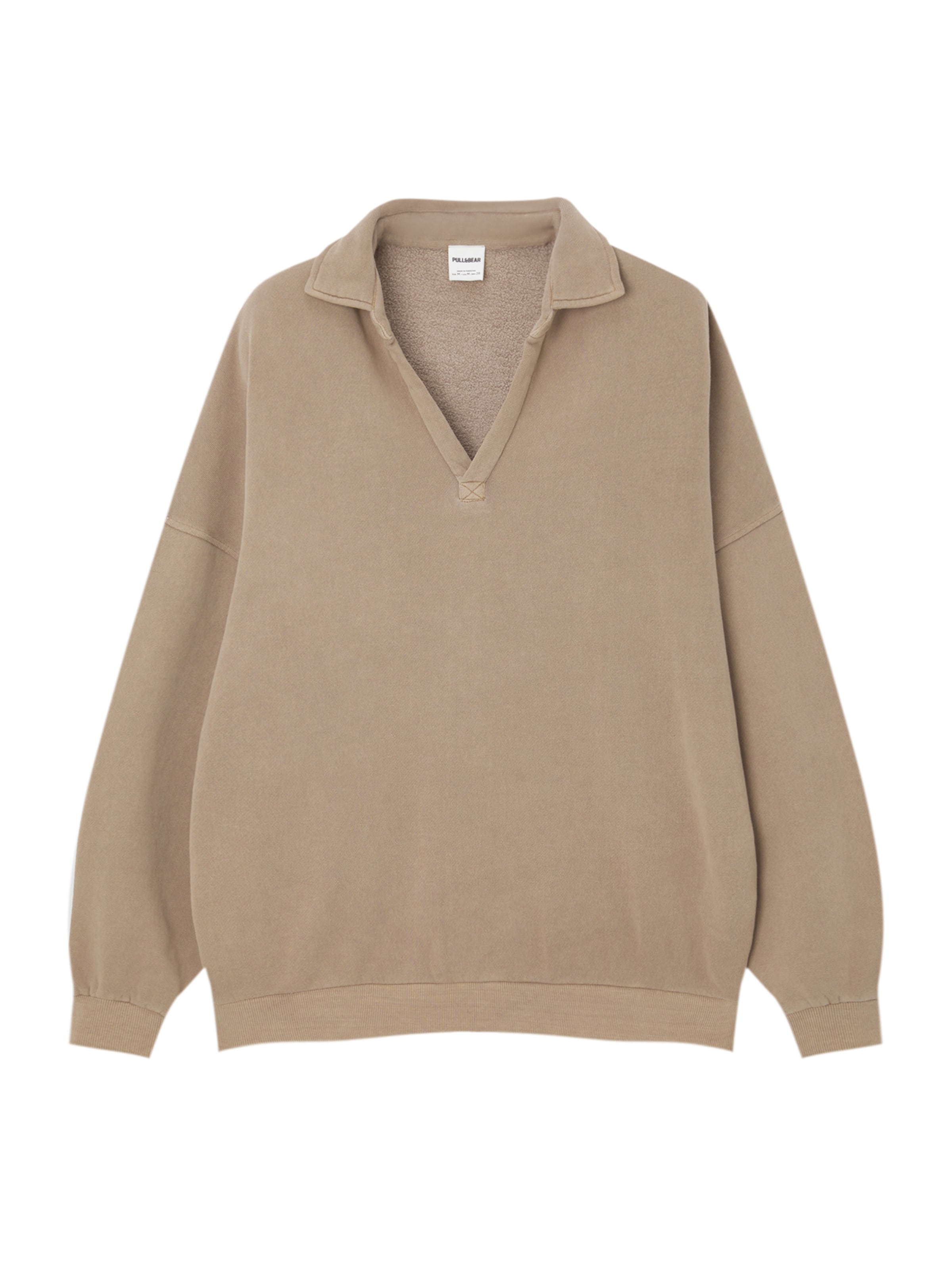 Pull&Bear Tréning póló - barna: elől