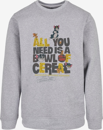 ABSOLUTE CULT Sweatshirt 'Tom and Jerry - All You Need Is' in Grau: predná strana