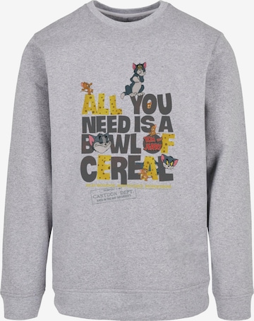ABSOLUTE CULT Sweatshirt 'Tom and Jerry - All You Need Is' in Grijs: voorkant