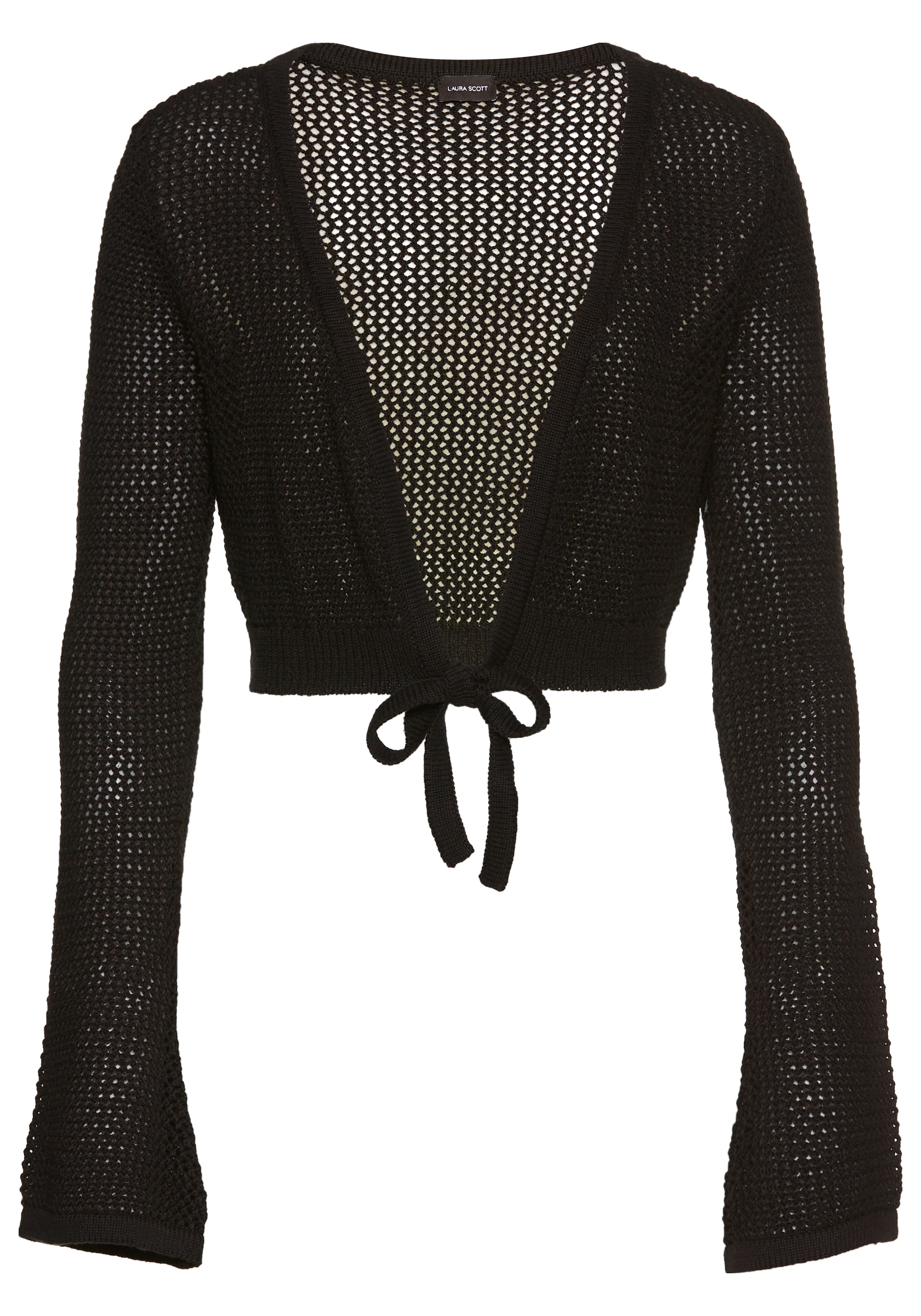 LAURA SCOTT Strickjacke in Schwarz: Vorderseite
