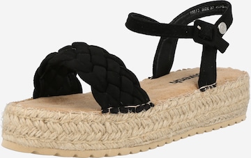 Refresh Sandals in Black: front