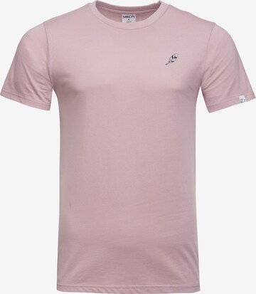 Mikon T-shirt 'Feder' i rosa: framsida