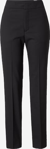 HOPE Regular Trousers with creases in Black: front