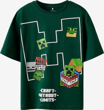 T-Shirt 'NKMNels Minecraft' NAME IT en vert : devant