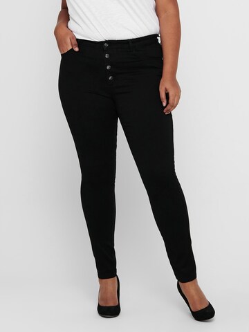 ONLY Carmakoma Skinny Jeans 'Augusta' in Zwart: voorkant