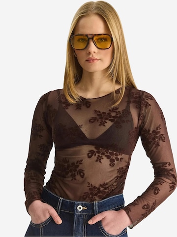 Bianco Lucci Bluse in Braun: Vorderseite