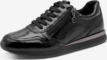 Baskets basses Tamaris en noir : devant