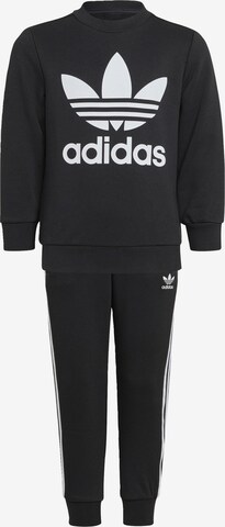 ADIDAS ORIGINALS Sweatsuit 'Adicolor Crew' in Black: front