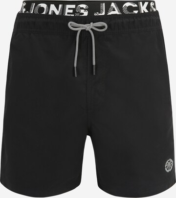 JACK & JONES - Calções de banho 'Fiji' em preto: frente