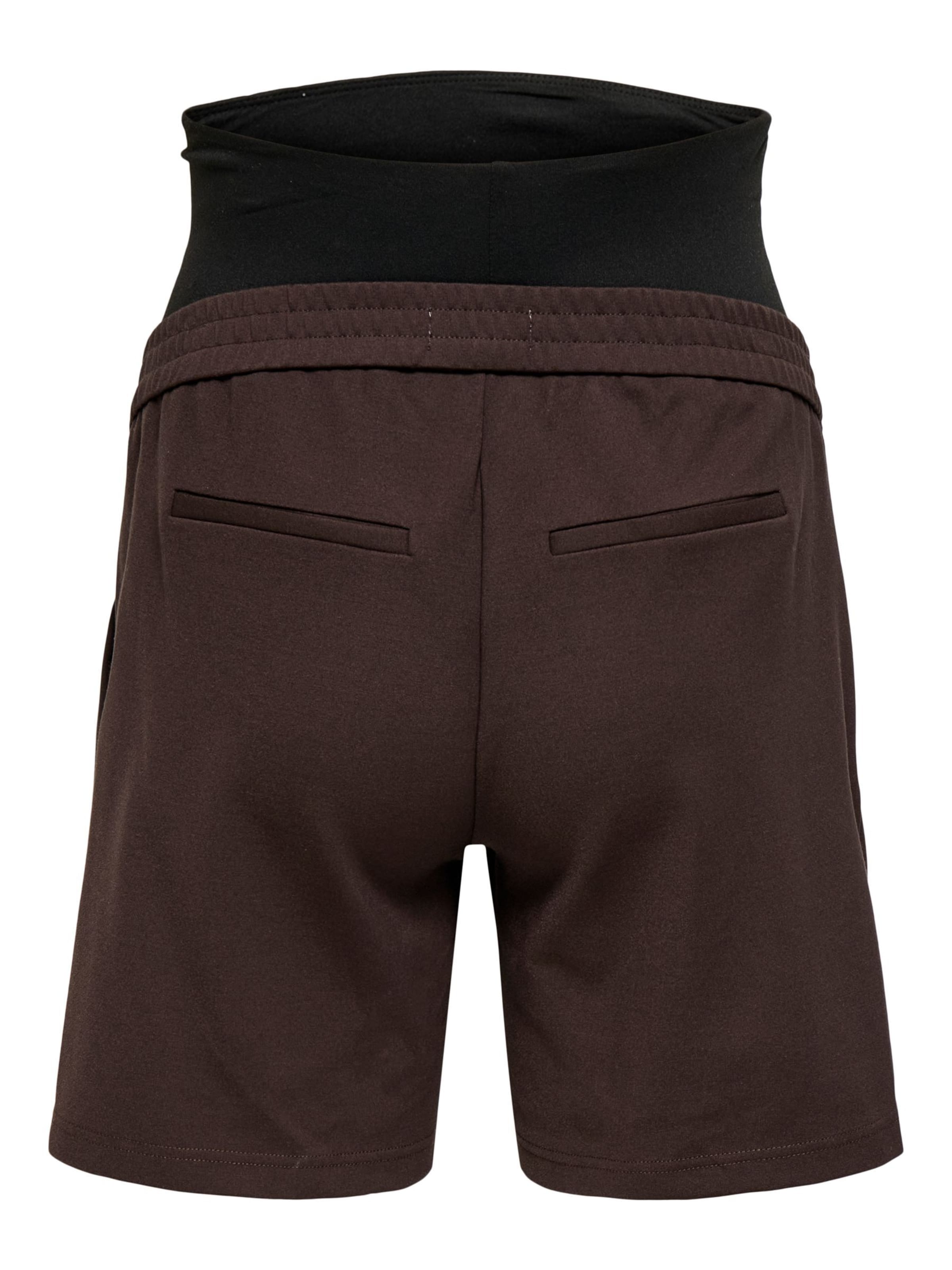 Only Maternity - regular Pantalón plisado 'OLMPoptrash' en marrón