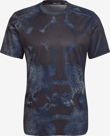 T-Shirt fonctionnel 'D4T Hiit Allover Print' ADIDAS SPORTSWEAR en noir : devant