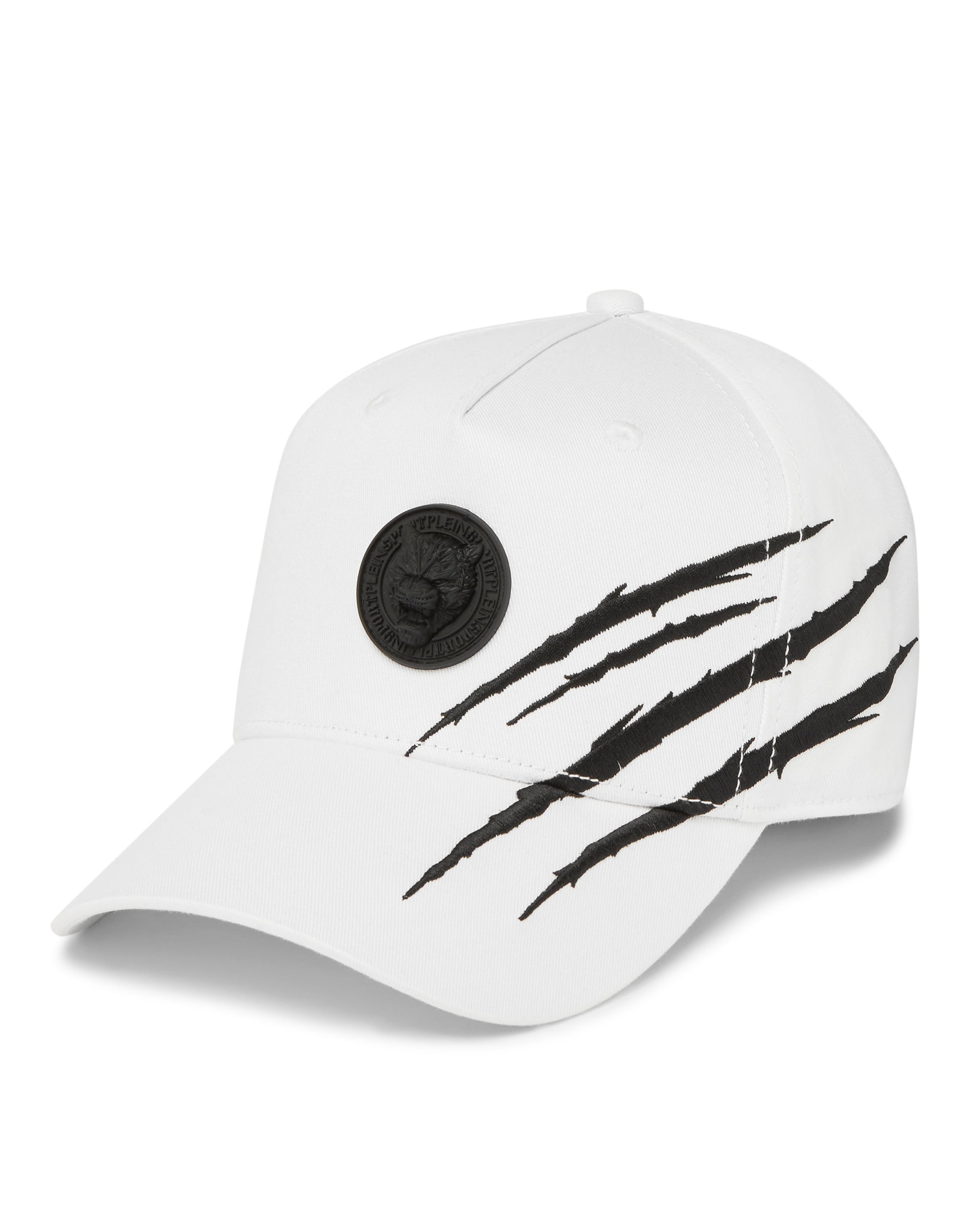 Plein Sport - Boné 'Scratch' em branco: frente
