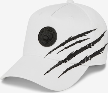 Plein Sport - Boné 'Scratch' em branco: frente