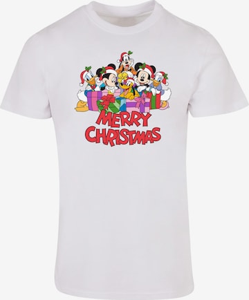 ABSOLUTE CULT Shirt 'Mickey Mouse And Friends - Christmas' in Wit: voorkant