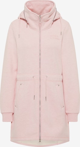 Veste de survêtement MYMO en rose : devant