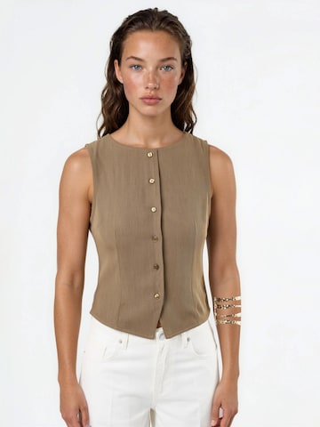 Hiccup Blusentop in Beige: Vorderseite